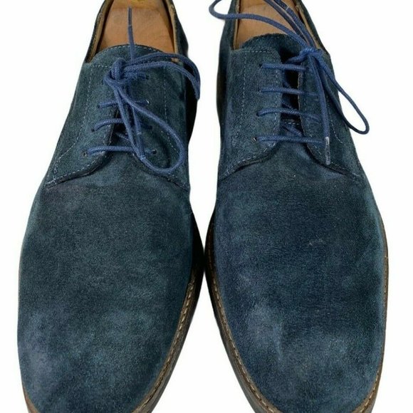 JACK WILLS Men’s Size 9 M Blue Suede Oxford Dress main image 5